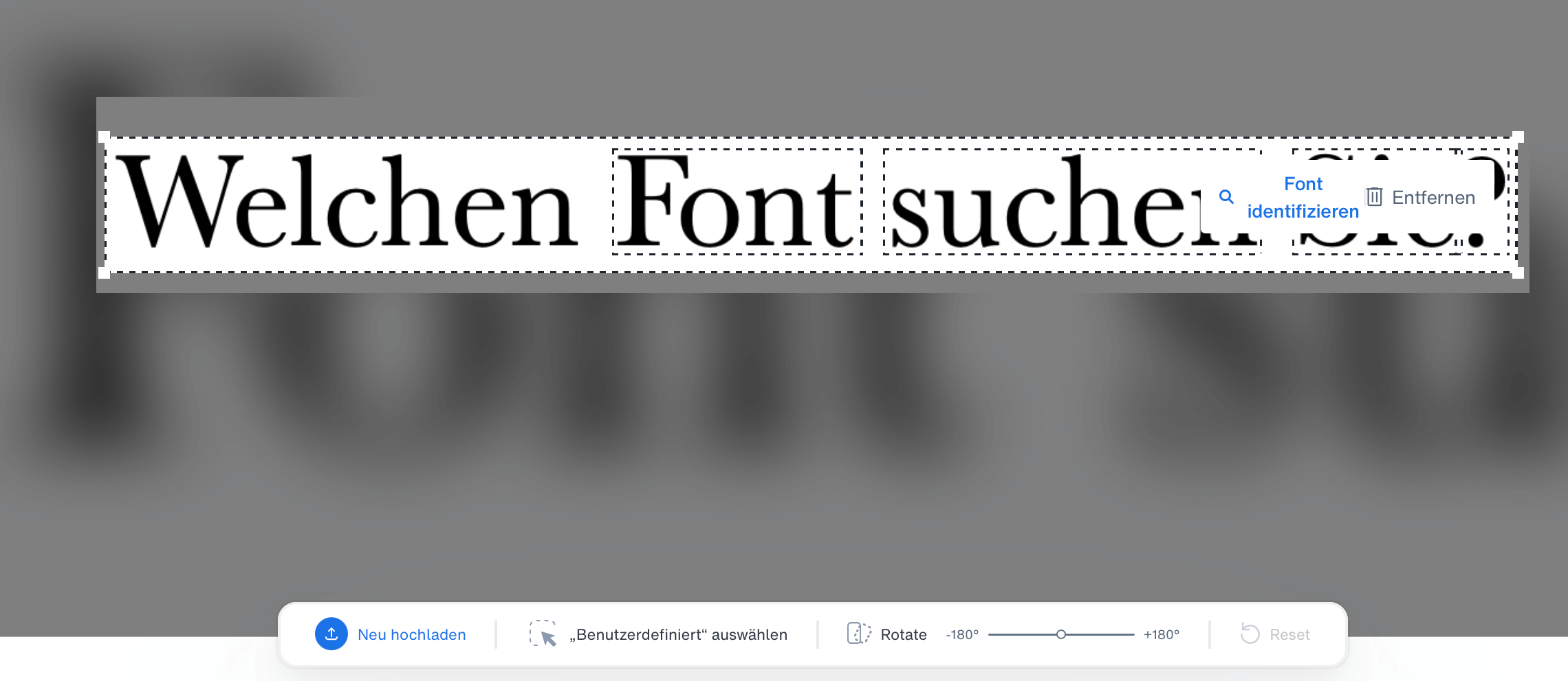 Zuschnitt bei der Web-App Bild: Zuschnitt bei der Web-App